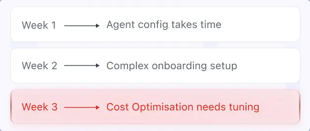 New Relic provides powerful capabilities, but many workflows depend on NRQL, agent configuration, and ongoing telemetry tuning.