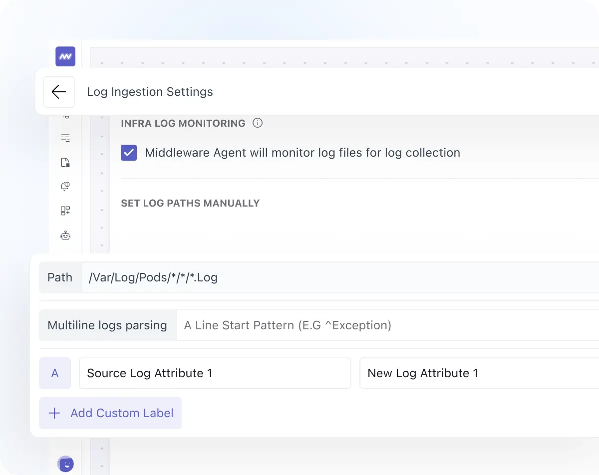 Log control in observability pipeline for filtering and processing logs