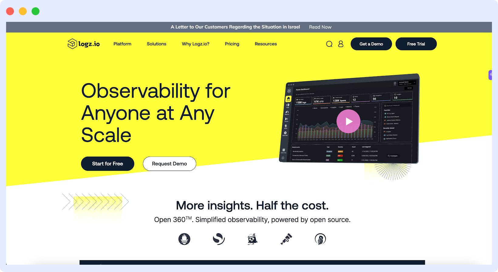 Logz.io proactive monitoring tool