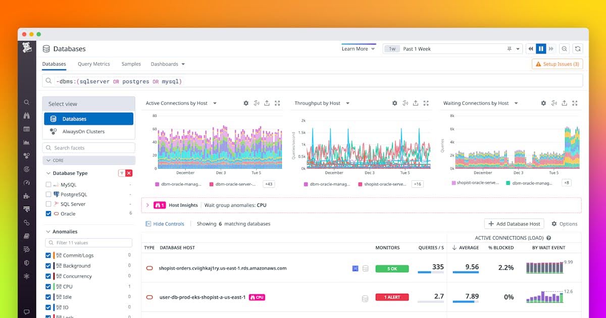 Oracle Monitoring - Datadog