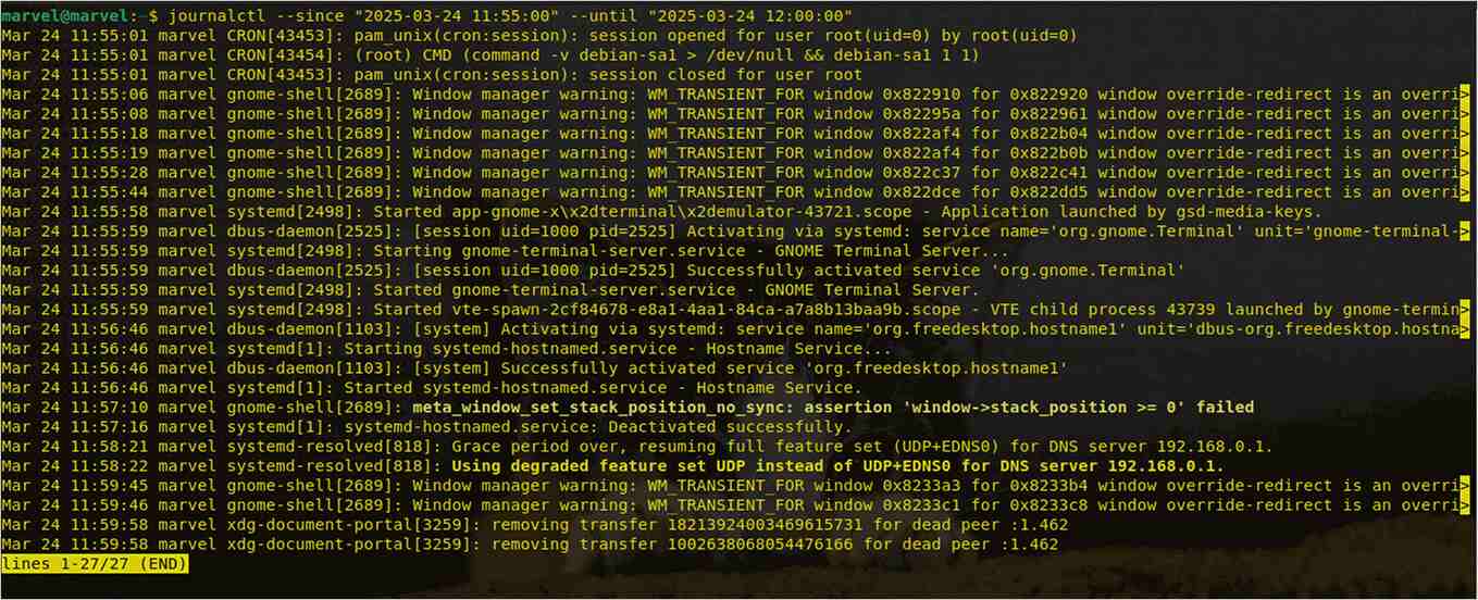 Filtering Systemctl Logs By Time and Priority