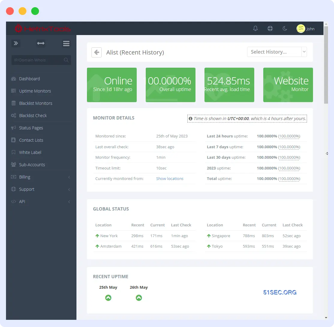 HetrixTools pingdom alternative