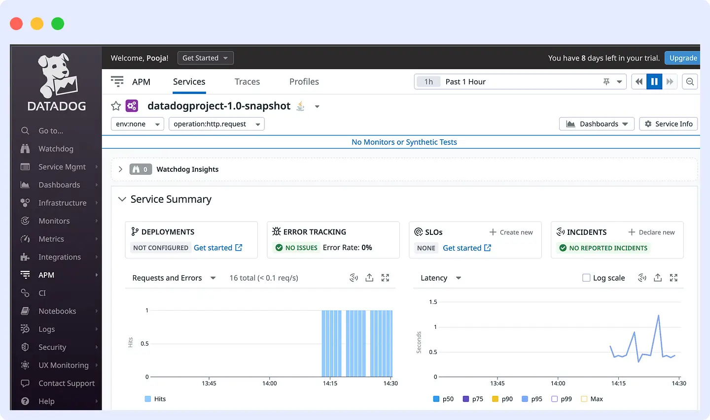 Alerting and Anomaly Detection in Datadog
