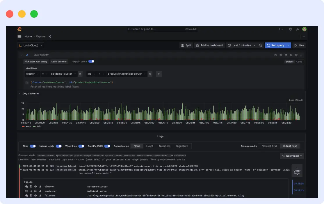 Log Management in Grafana