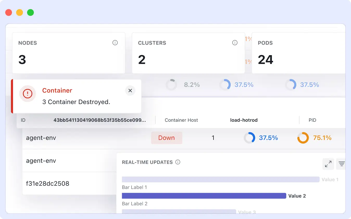 Unhealthy Services or Container Crashes