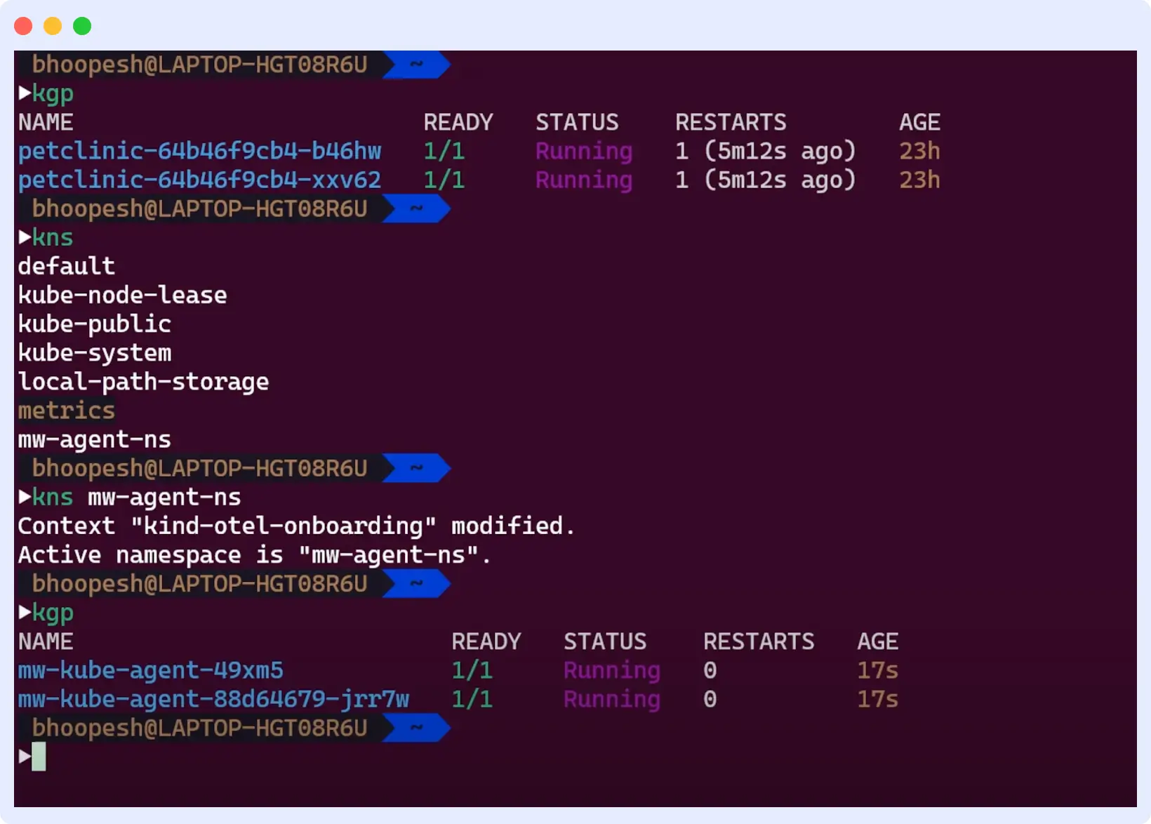 Middleware automatically discovering Kubernetes nodes, pods, deployments, and services