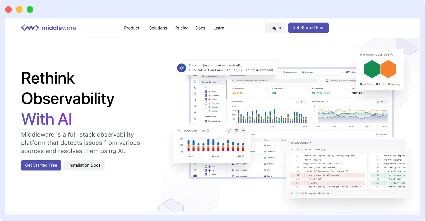 Using Middleware monitoring tool