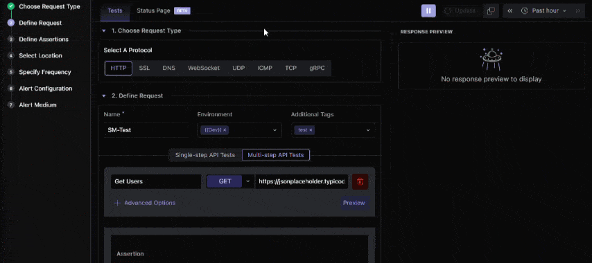 Middleware dashboard showing proactive root cause analysis with correlated synthetic tests and distributed traces to reduce alert fatigue and MTTR
