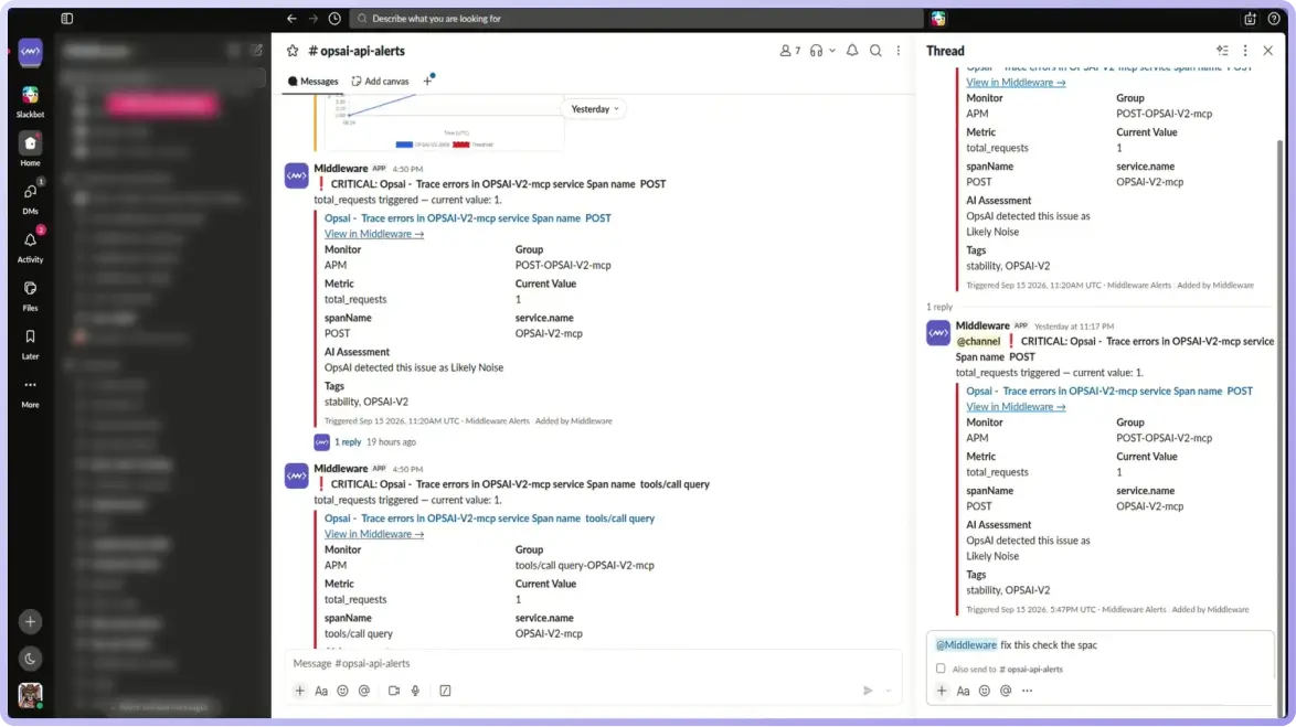 Fix production issues with one click in Slack Alert