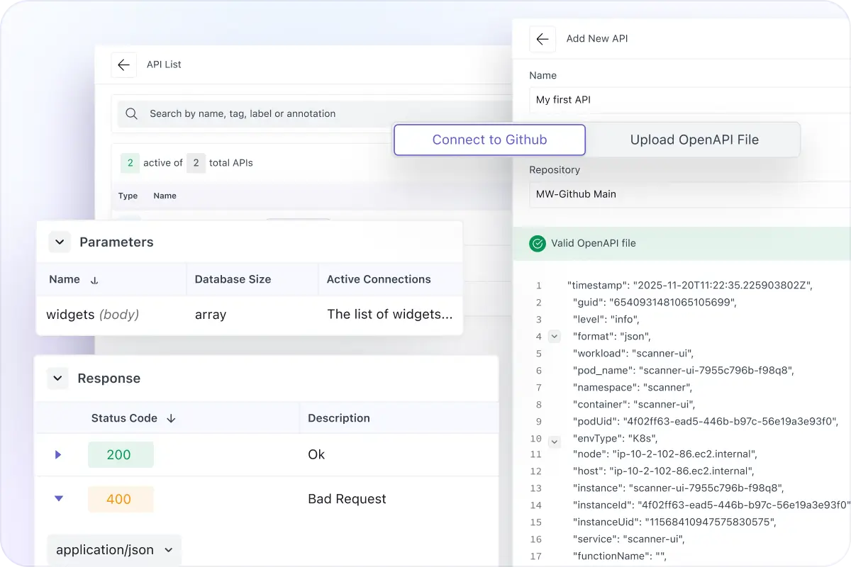 OpenAPI, linked to real traffic