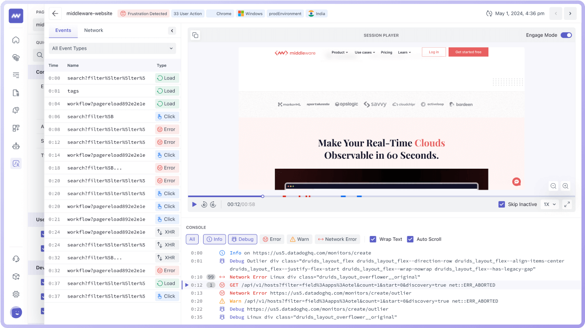 Real-User Monitoring (RUM)