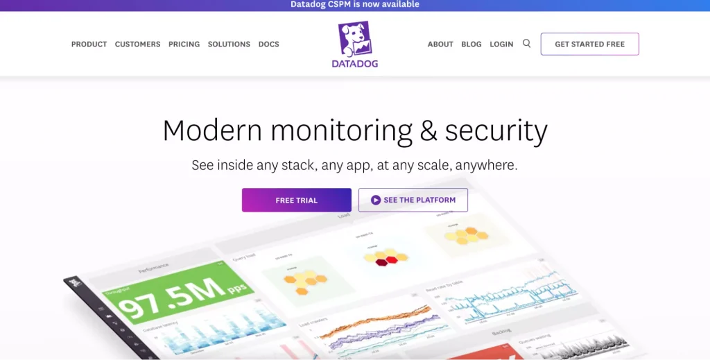 Datadog Home Page