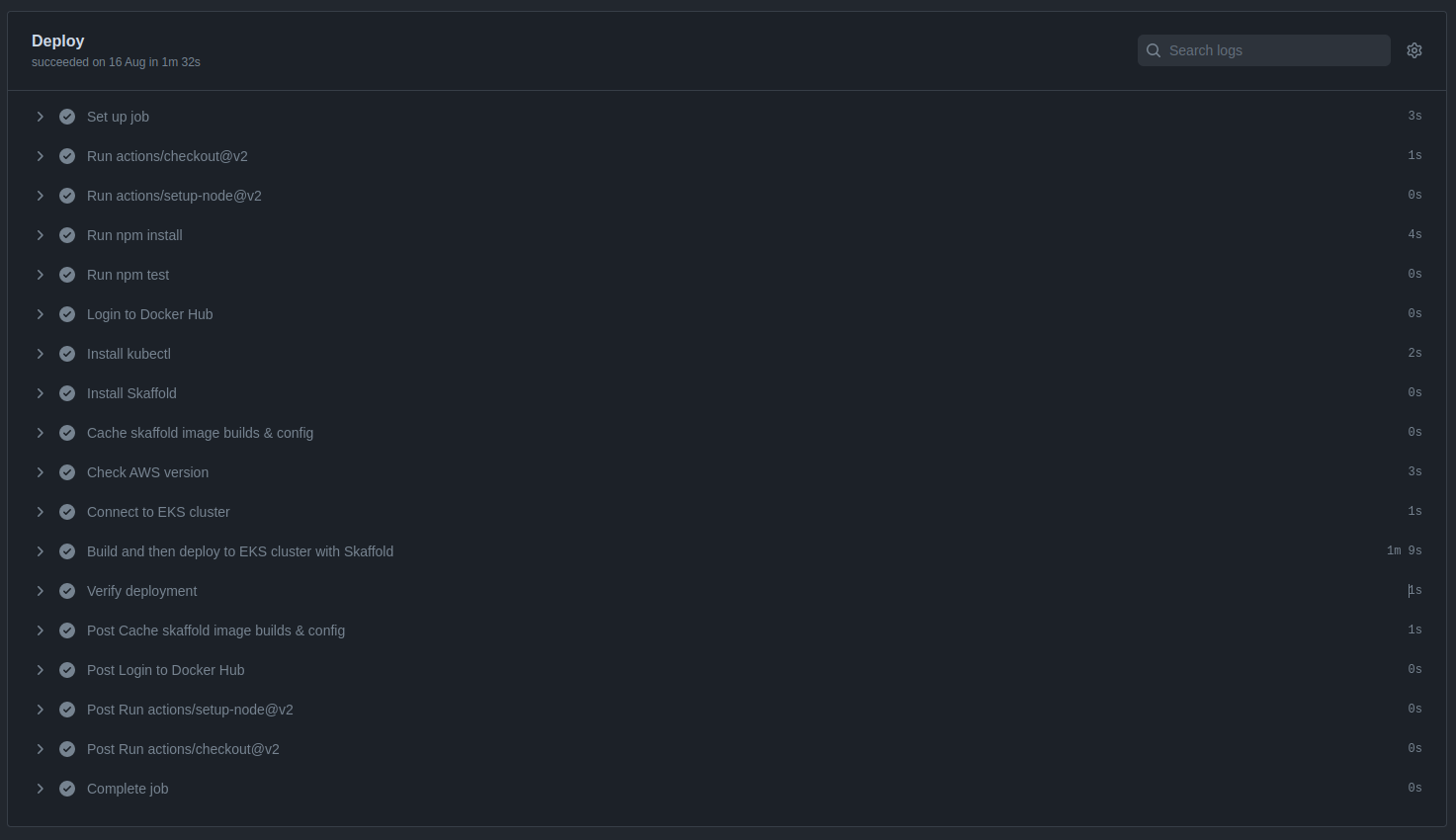 Successful Pipeline Build and Deployment