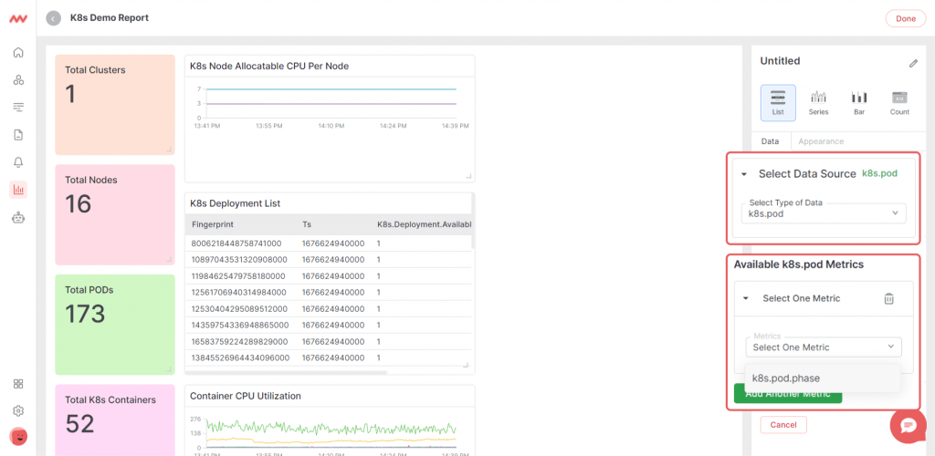 Custom metrics