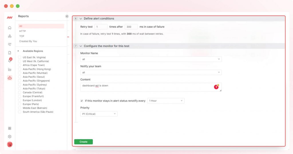  Define assertions and select the location