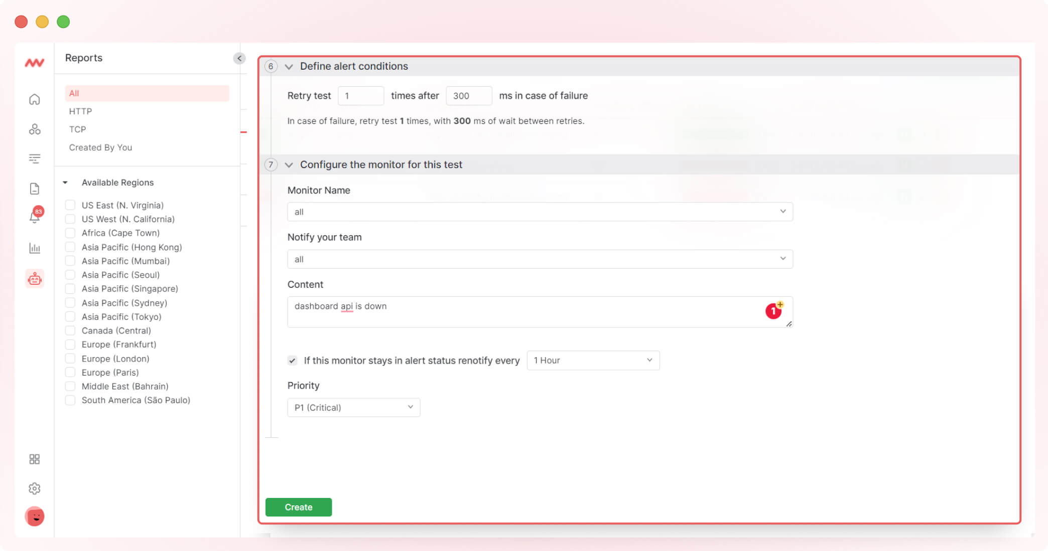 Define assertions and select the location