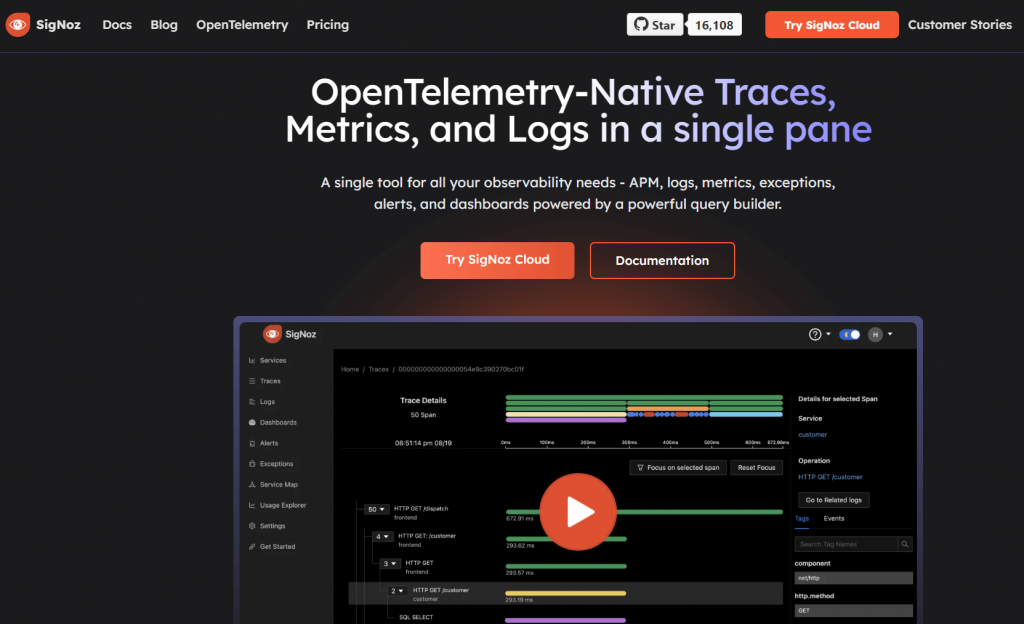 SigNoz, Open source Grafana Alternative 