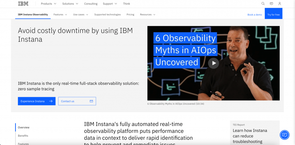 IBM Instana, Observability Tool