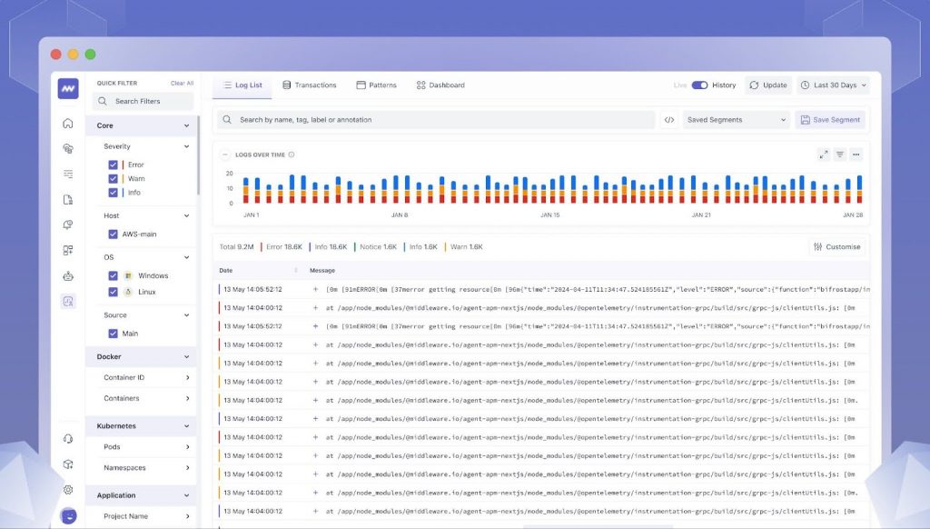 Middleware - Log aggregation