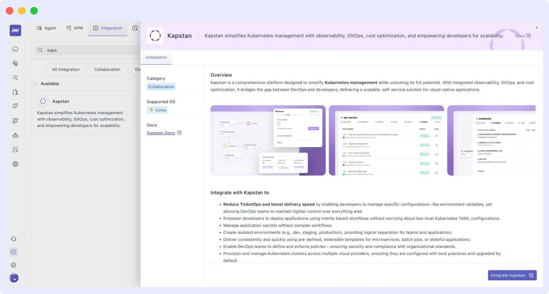 Middleware Kapstan Integration