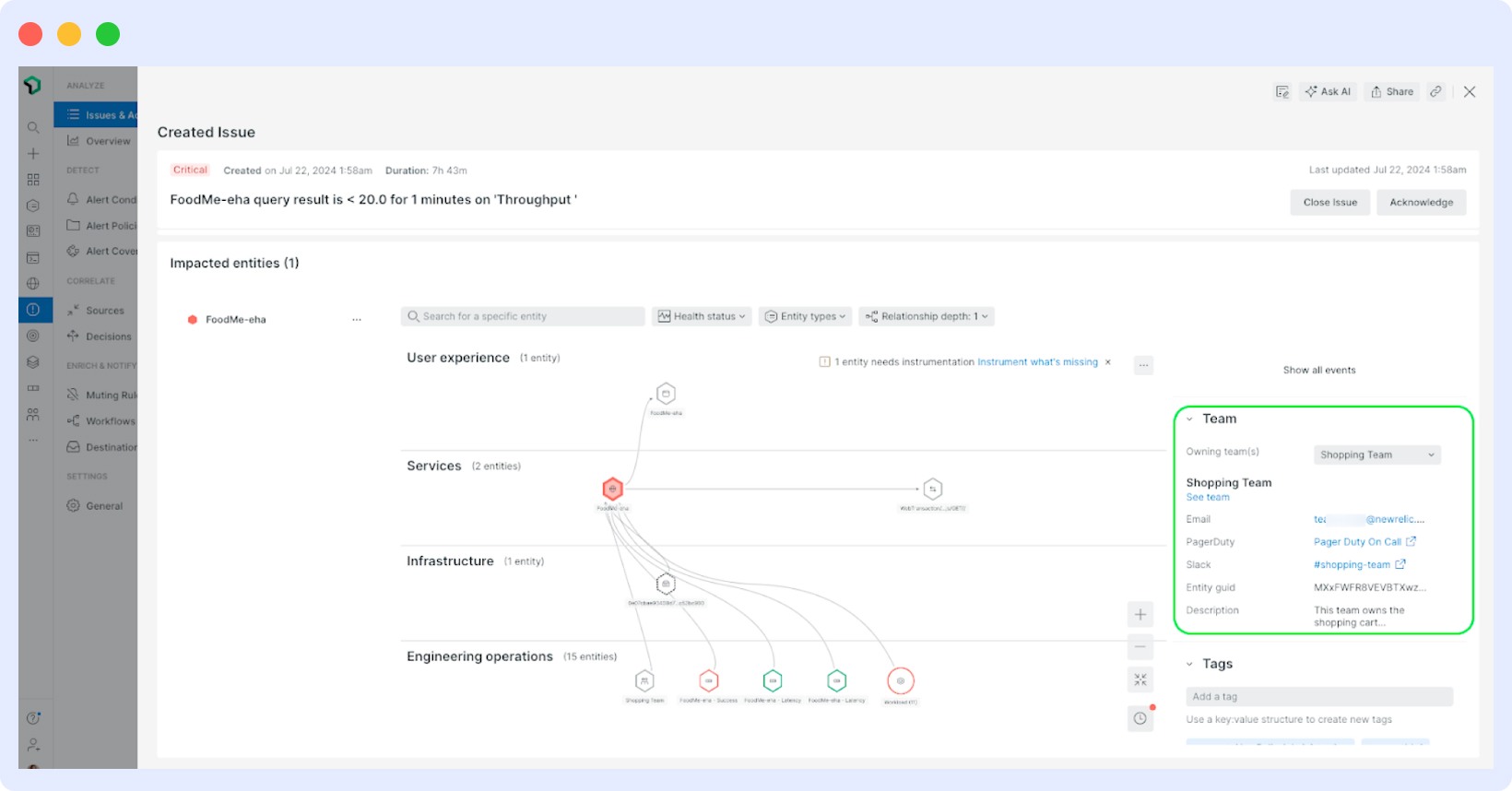 New Relic Teams Management