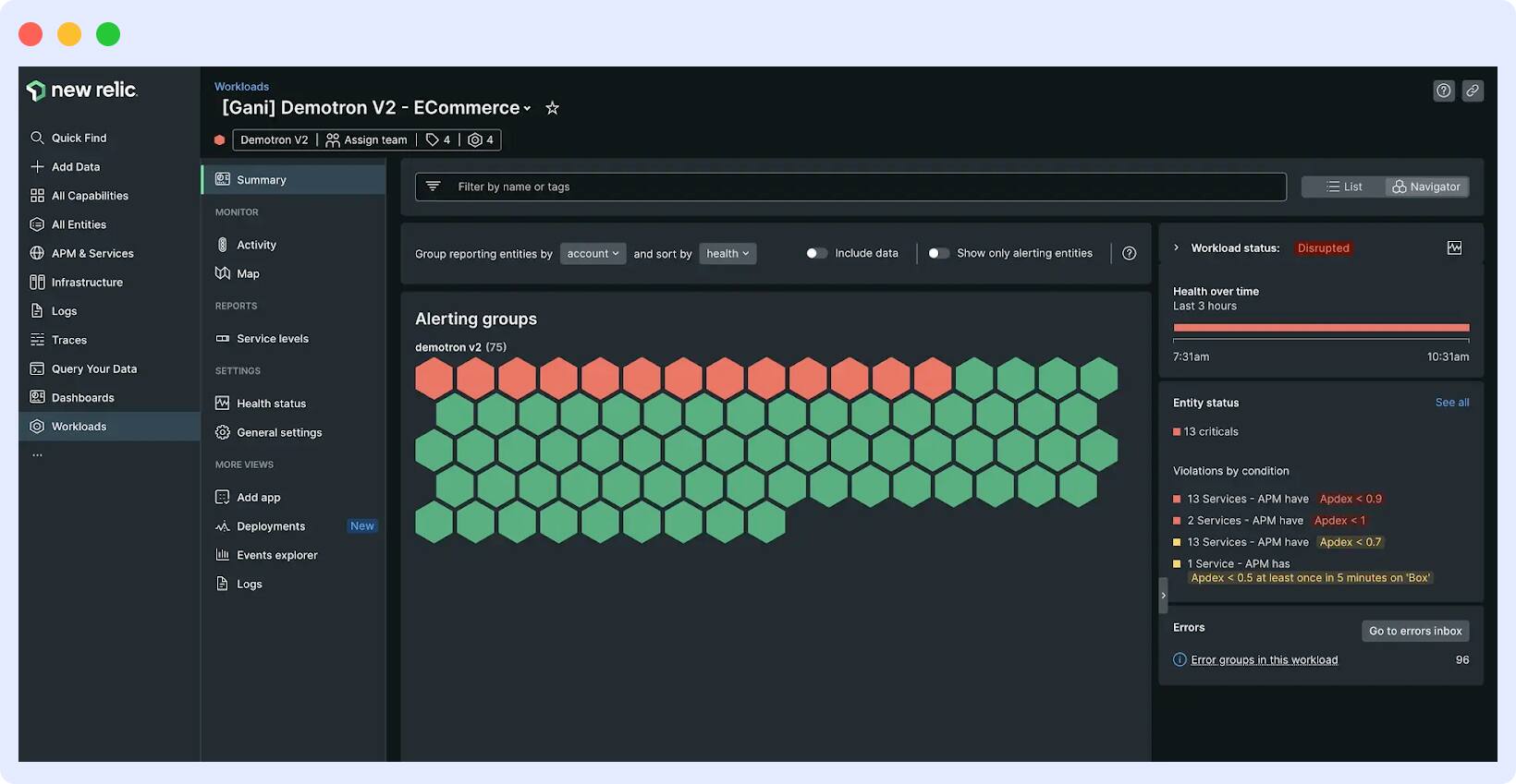 New Relic UI