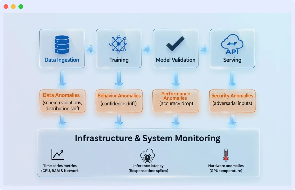 Anomaly Types and Threats to AI Models