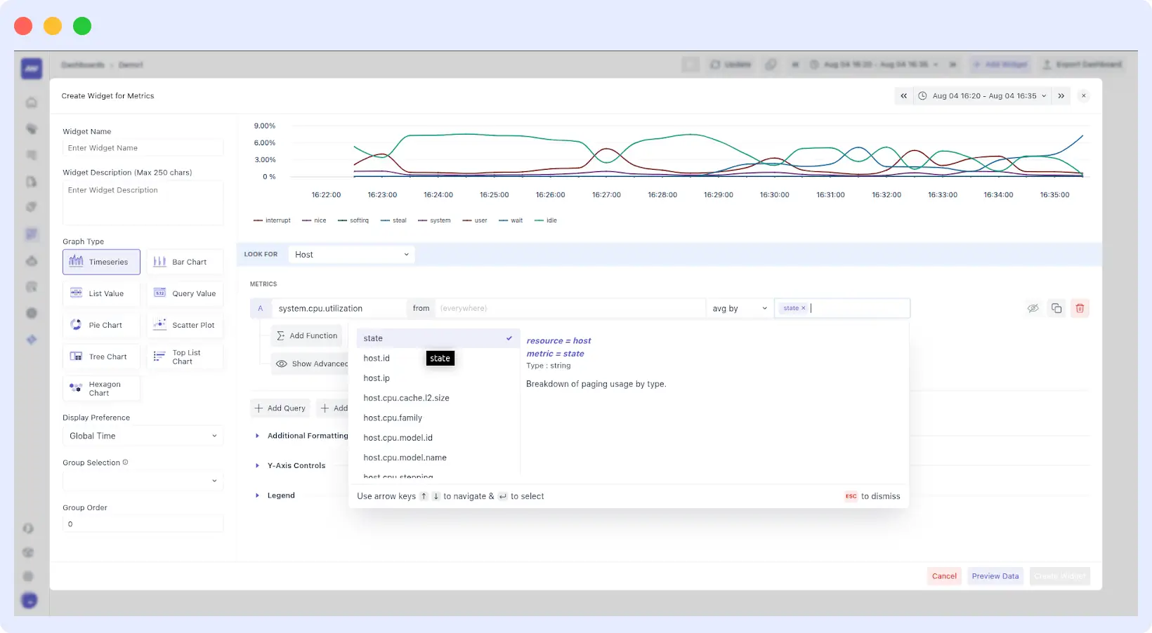 Organizing widgets using advanced grouping and ordering for logical dashboard layouts.