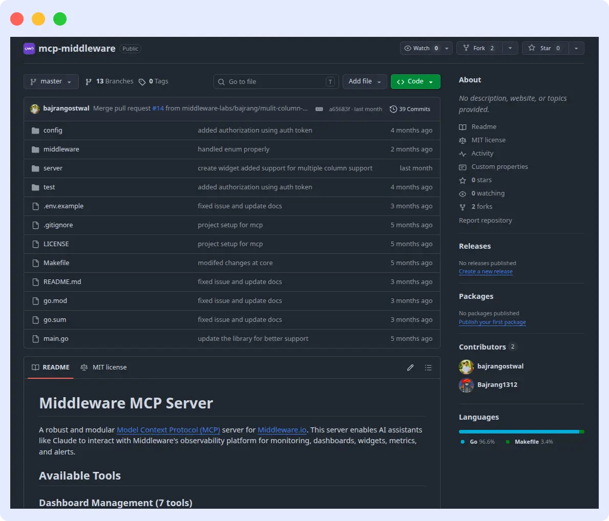 Middleware MCP Server
