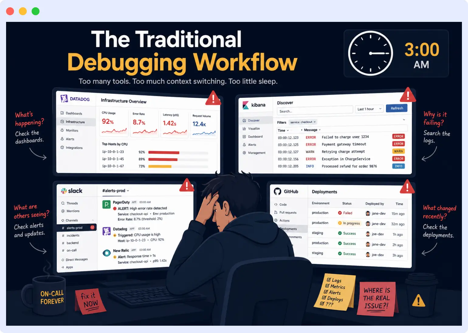 The traditional debugging workflow and where it breaks down