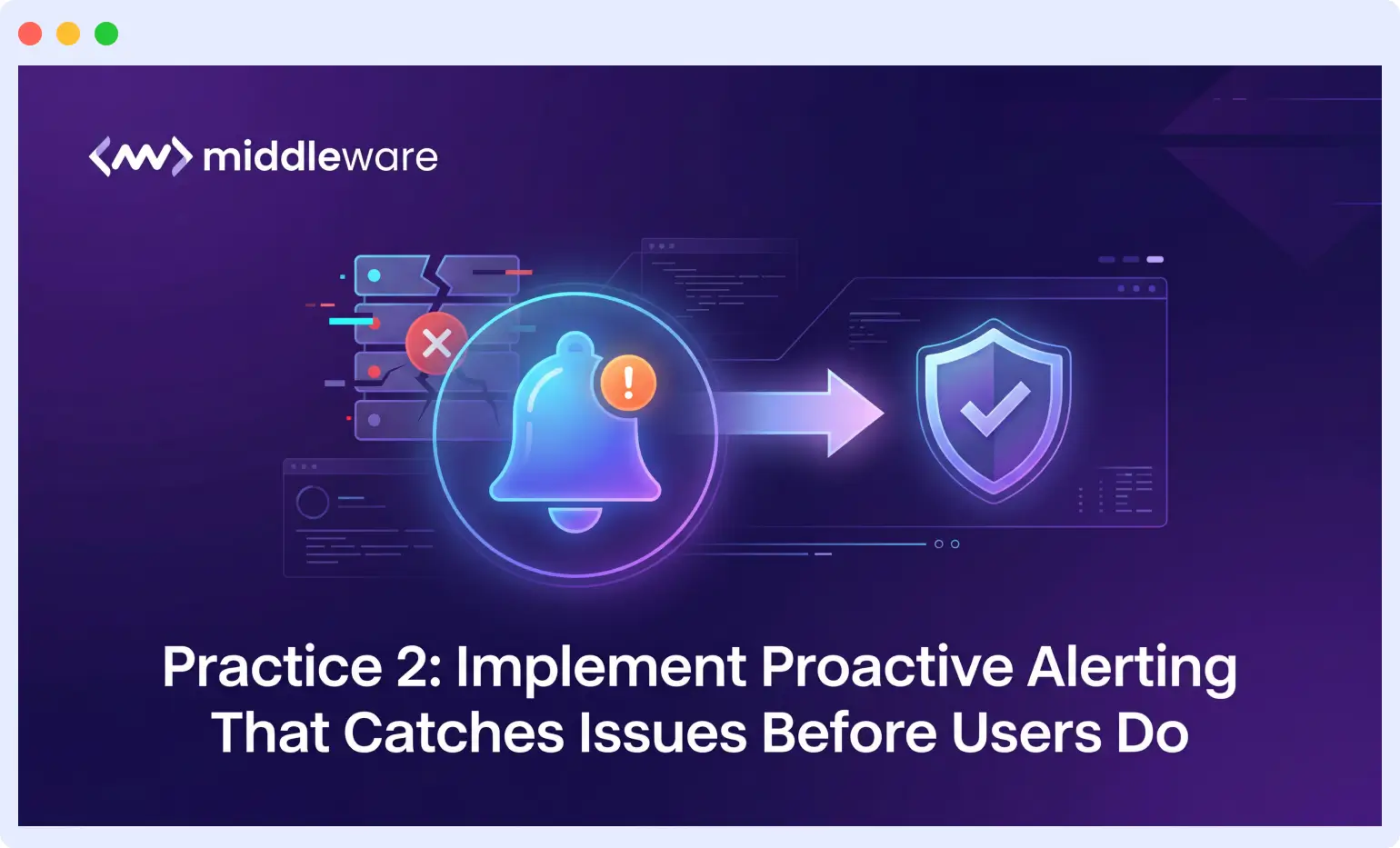 Implement proactive alerting that catches issues before users do