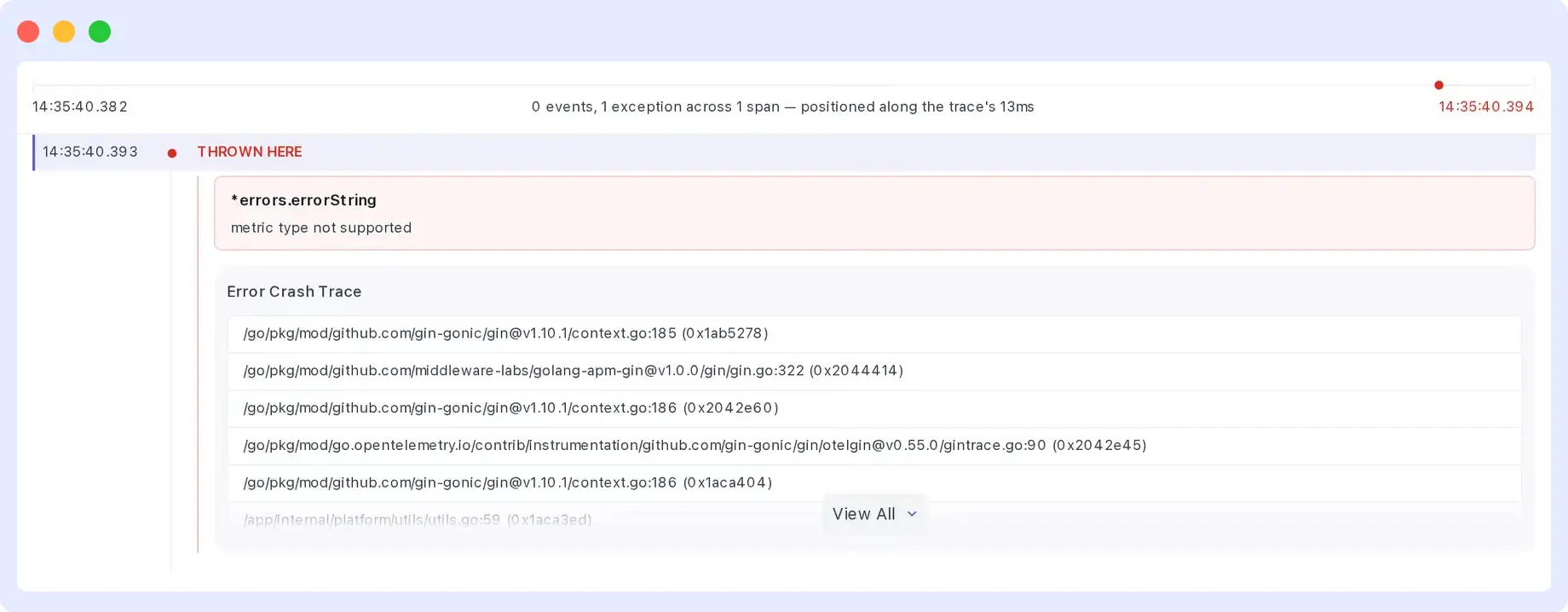 Events and the exception trail
