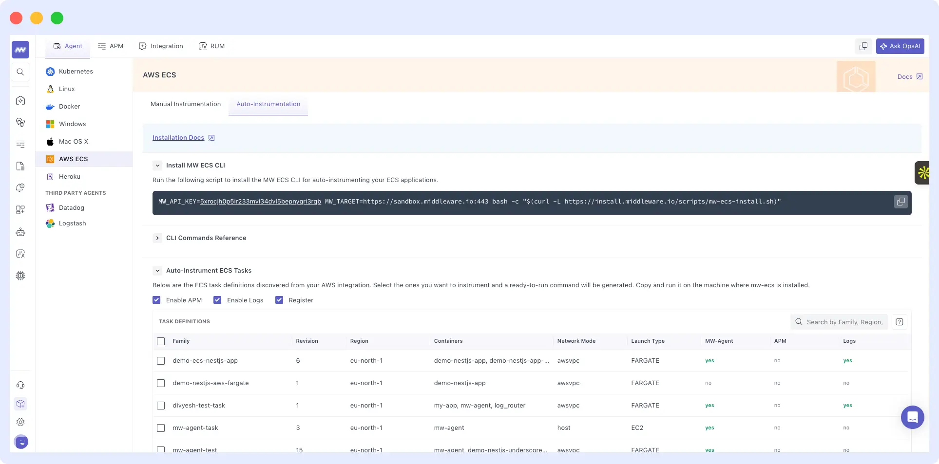 Auto-Instrumentation for Amazon ECS