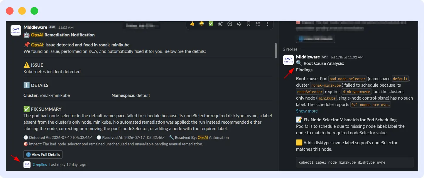 OpsAI Slack